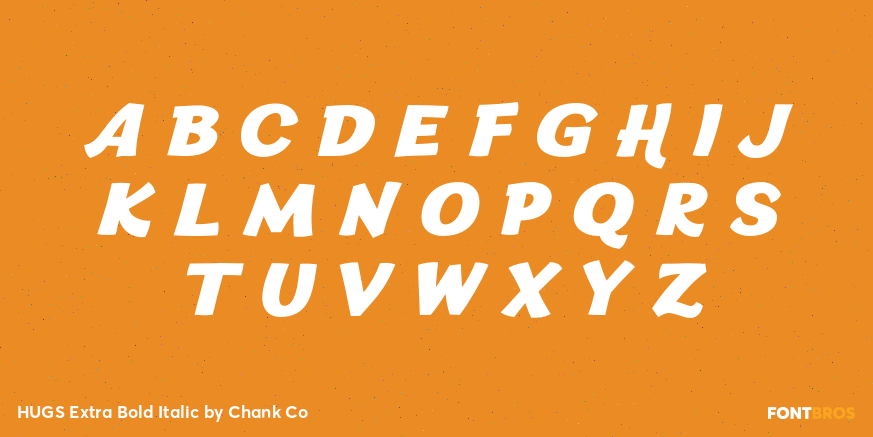HUGS Extra Bold Italic Font Poster #2