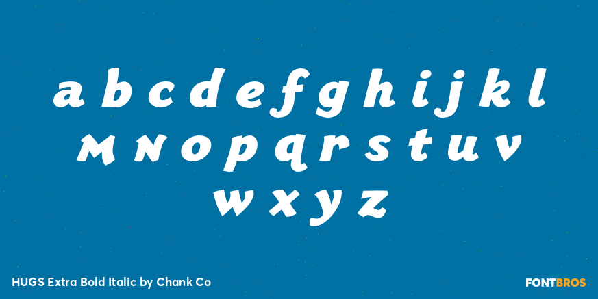 HUGS Extra Bold Italic Font Poster #3