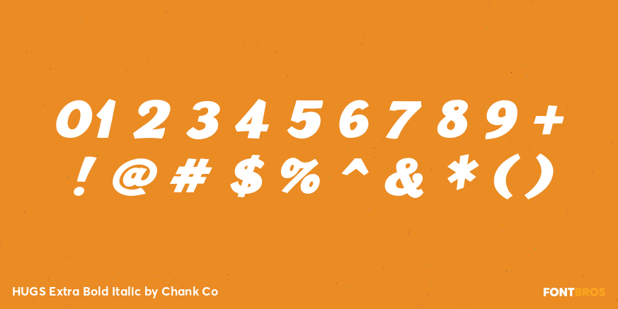 HUGS Extra Bold Italic Font Poster #4