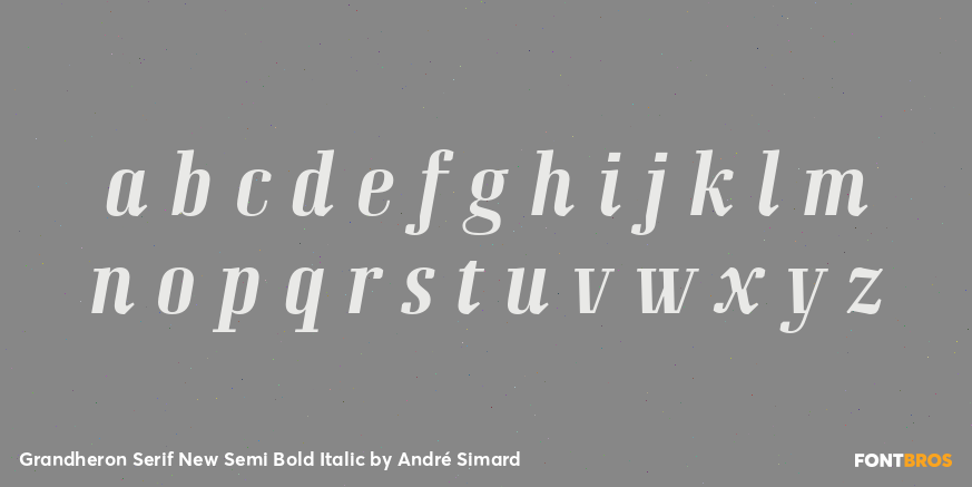 Grandheron Serif New Semi Bold Italic Font Poster #1