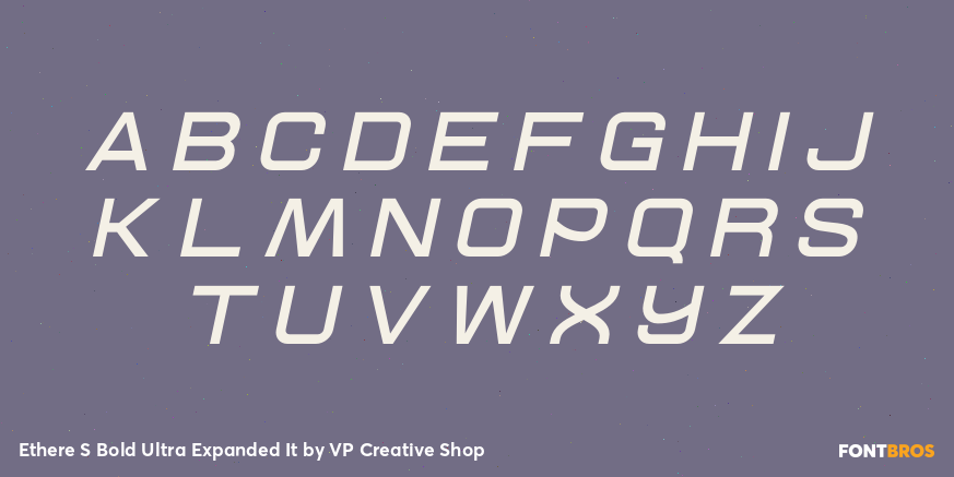 Ethere S Bold Ultra Expanded It Font Poster #2