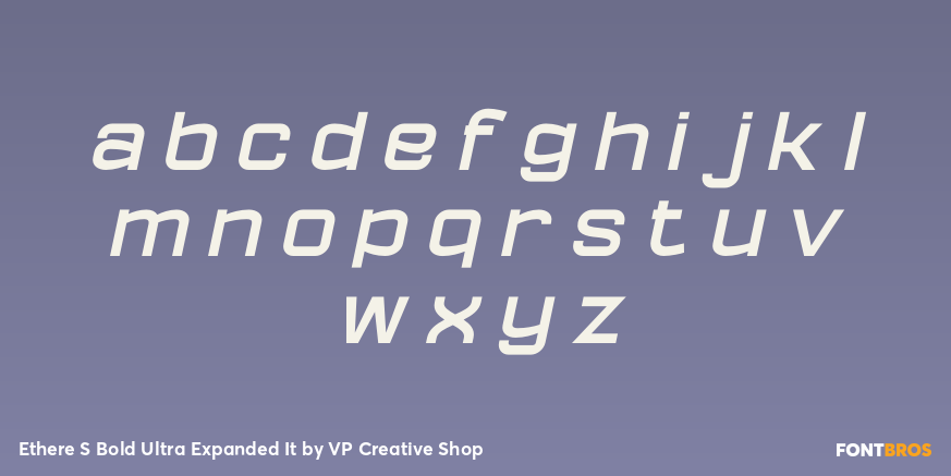Ethere S Bold Ultra Expanded It Font Poster #3
