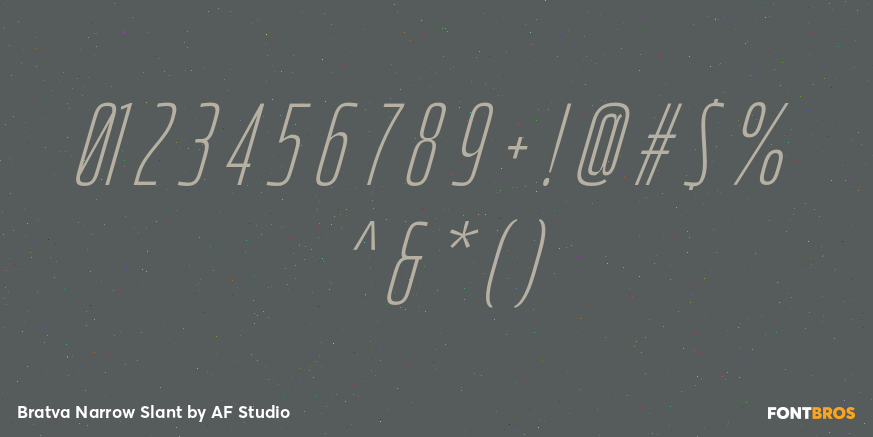 Bratva Narrow Slant Font Poster #4