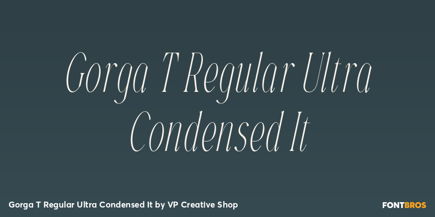 Gorga T Regular Ultra Condensed It Poster