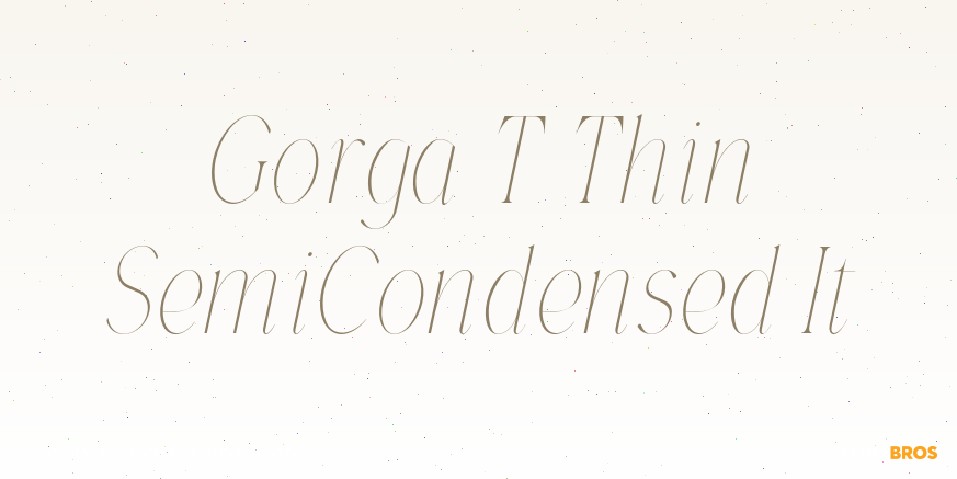 Gorga T Thin SemiCondensed It Poster