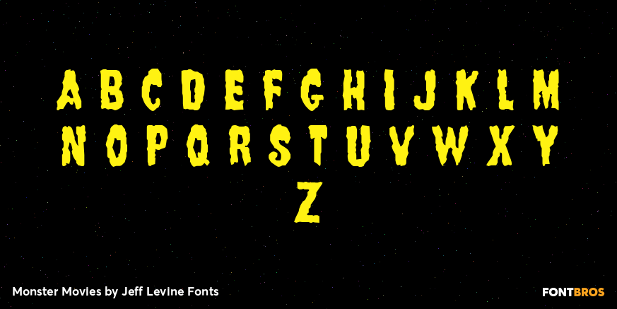 Monster Movies Font Family by Jeff Levine Fonts | Font Bros