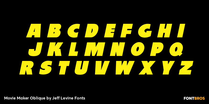 Movie Maker Oblique Font Poster #2