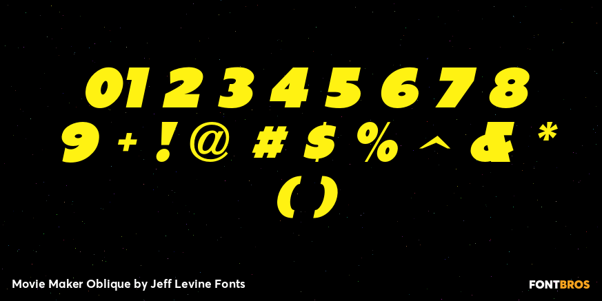 Movie Maker Oblique Font Poster #4