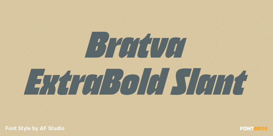 Bratva ExtraBold Slant Poster