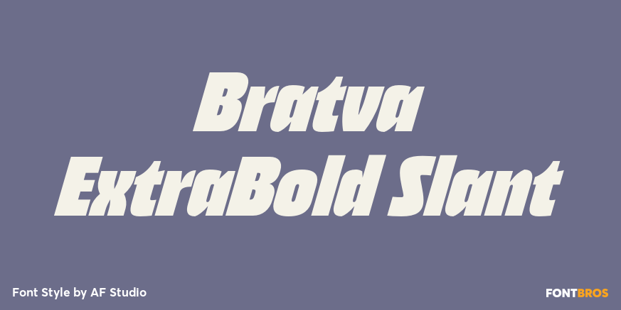 Bratva ExtraBold Slant Poster