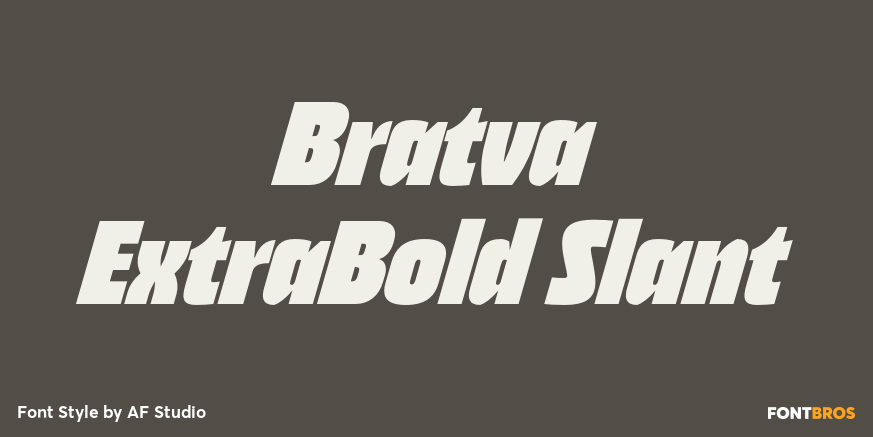 Bratva ExtraBold Slant Poster