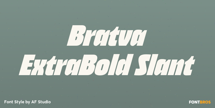 Bratva ExtraBold Slant Poster