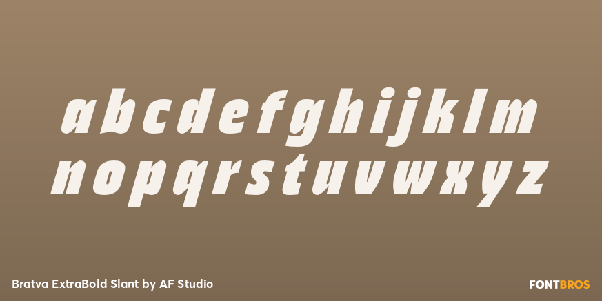 Bratva ExtraBold Slant Font Poster #3