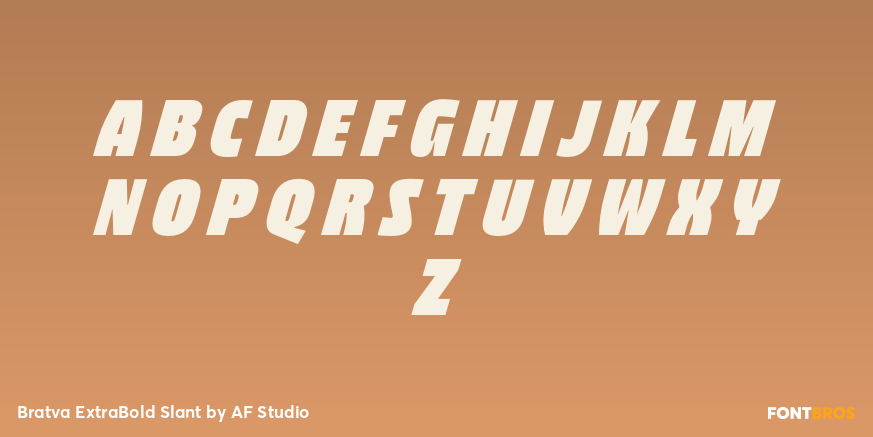Bratva ExtraBold Slant Font Poster #2