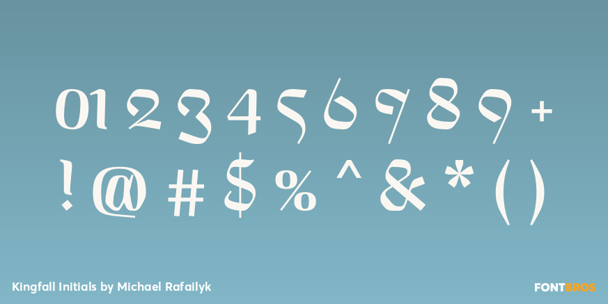Kingfall Initials Font Poster #1