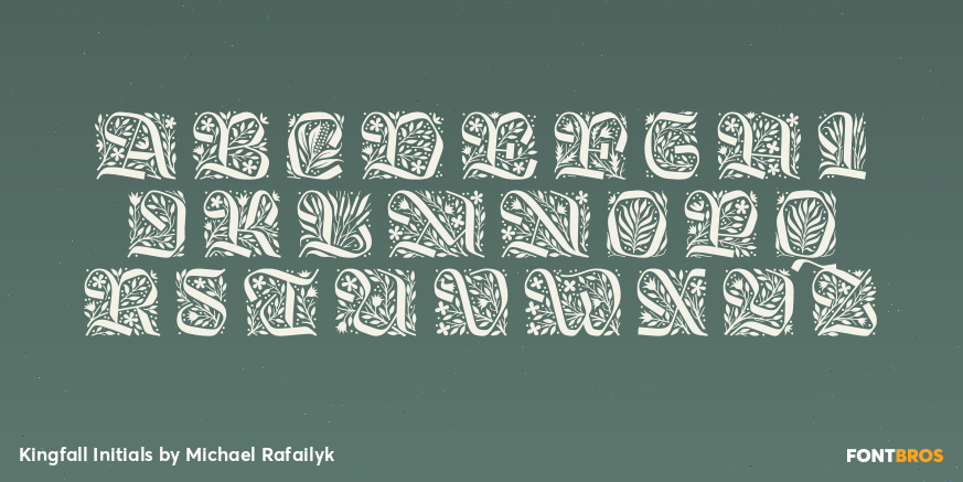 Kingfall Initials Font Poster #2