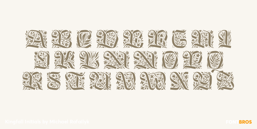 Kingfall Initials Font Poster #3
