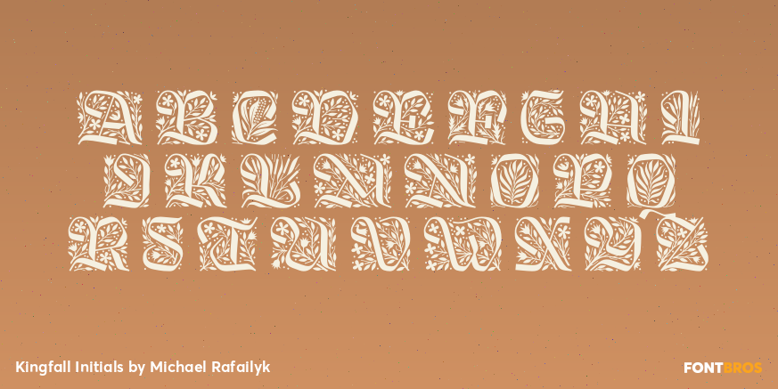 Kingfall Initials Font Poster #1