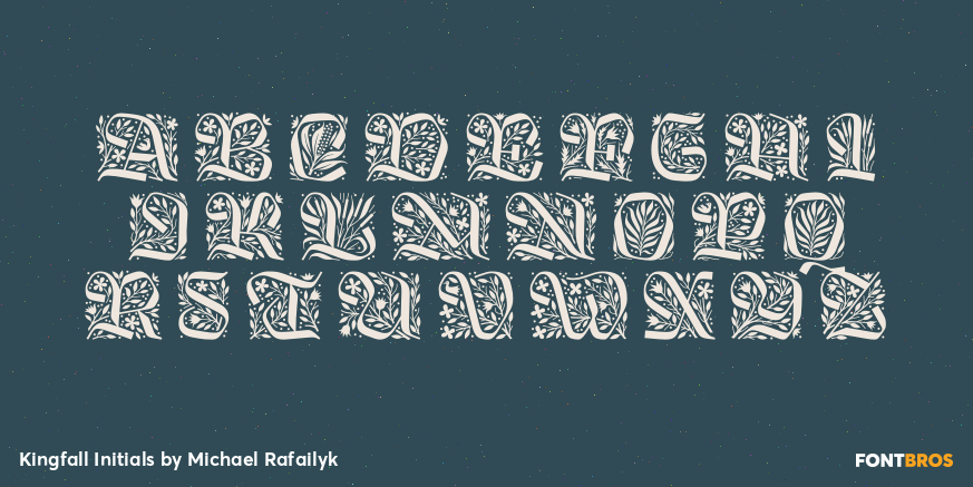 Kingfall Initials Font Poster #1