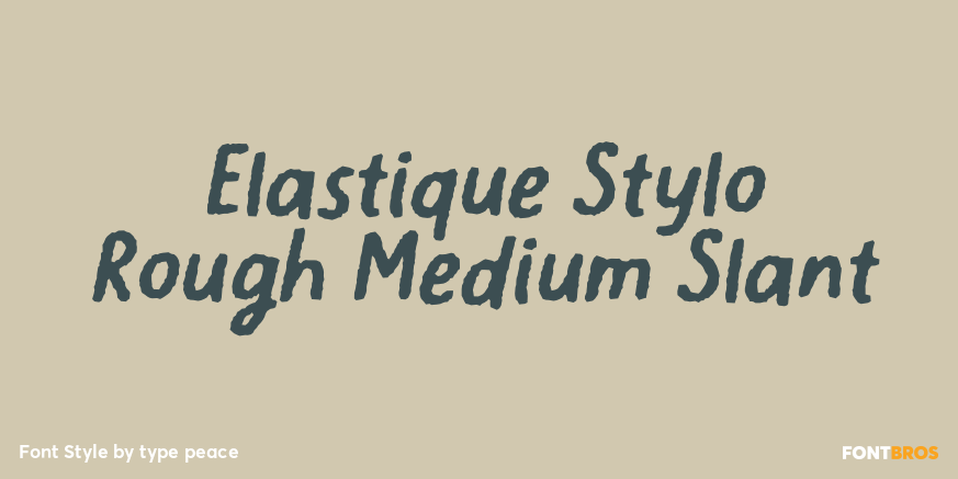 Elastique Stylo Rough Medium Slant Poster