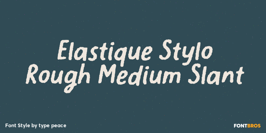 Elastique Stylo Rough Medium Slant Poster
