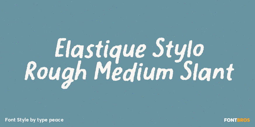 Elastique Stylo Rough Medium Slant Poster
