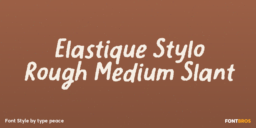 Elastique Stylo Rough Medium Slant Poster