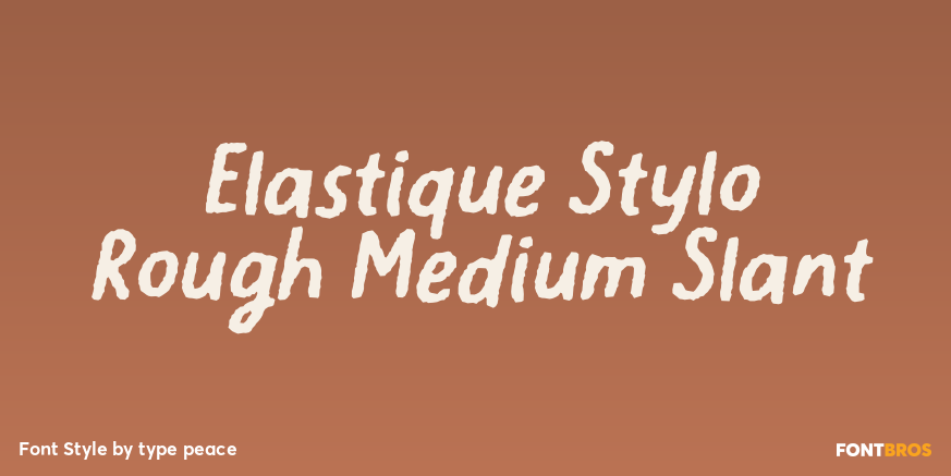 Elastique Stylo Rough Medium Slant Poster