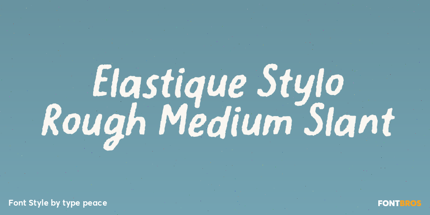 Elastique Stylo Rough Medium Slant Poster