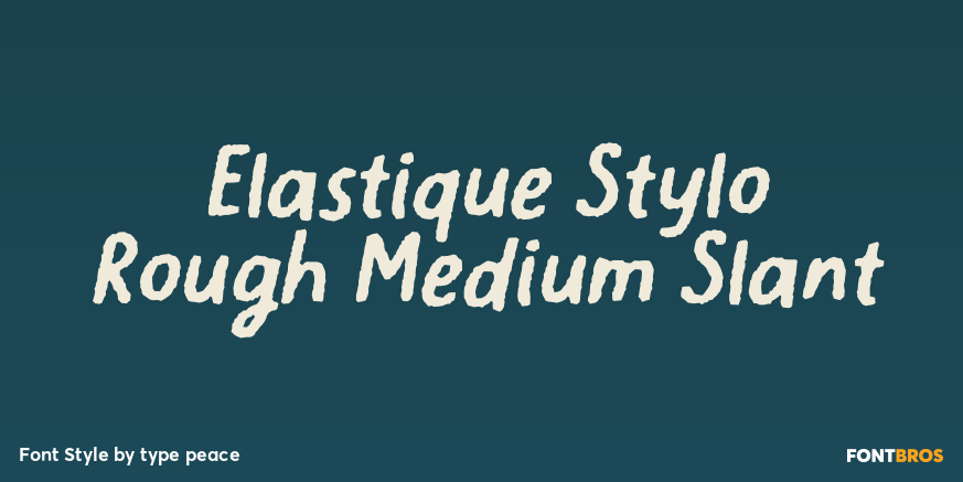 Elastique Stylo Rough Medium Slant Poster