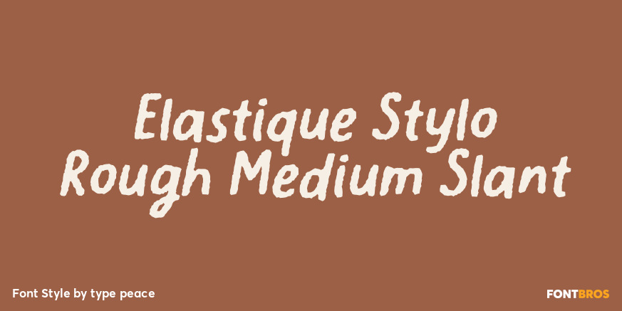 Elastique Stylo Rough Medium Slant Poster