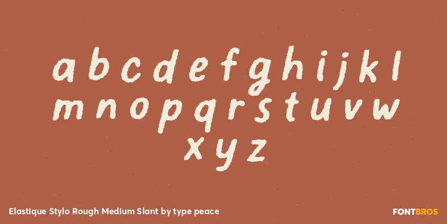 Elastique Stylo Rough Medium Slant Font Poster #3