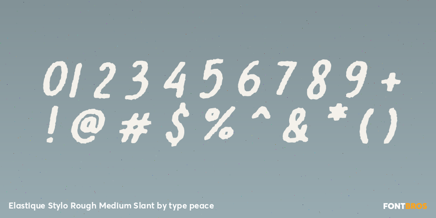 Elastique Stylo Rough Medium Slant Font Poster #4