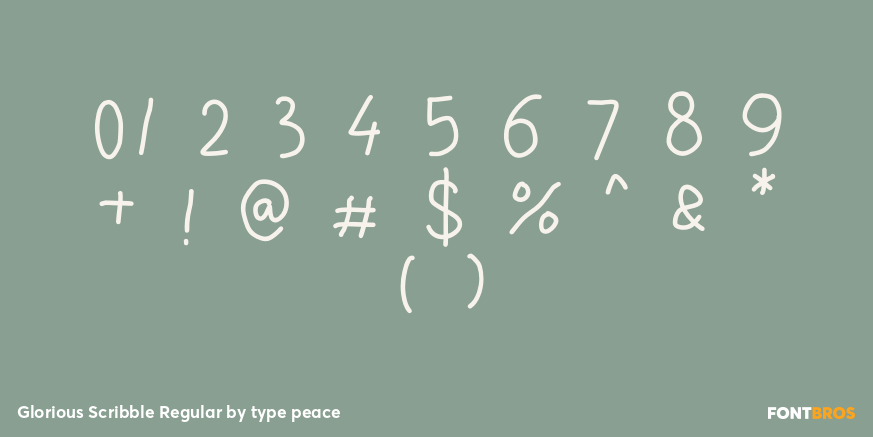 Glorious Scribble Regular Font Poster #1
