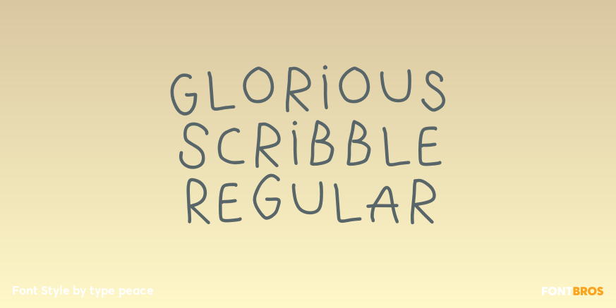 Glorious Scribble Regular Poster