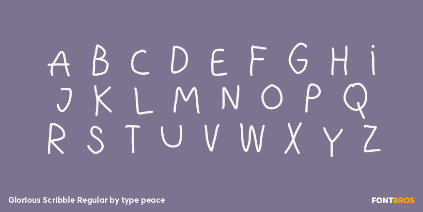Glorious Scribble Regular Font Poster #1