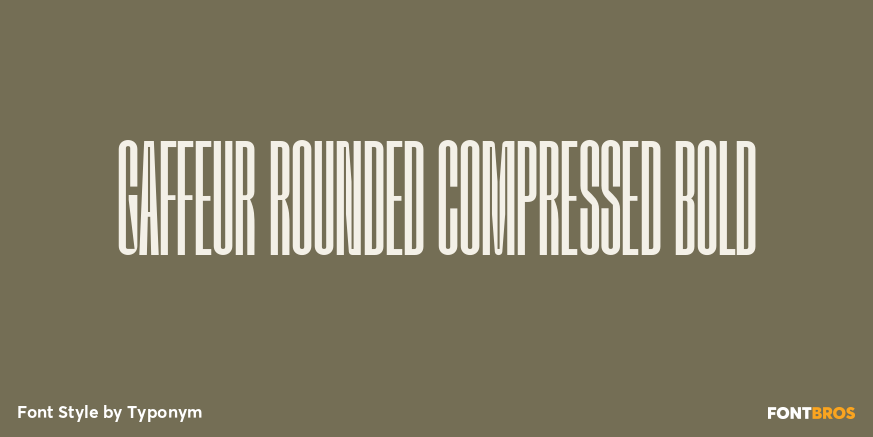 Gaffeur Rounded Compressed Bold Font Poster #1