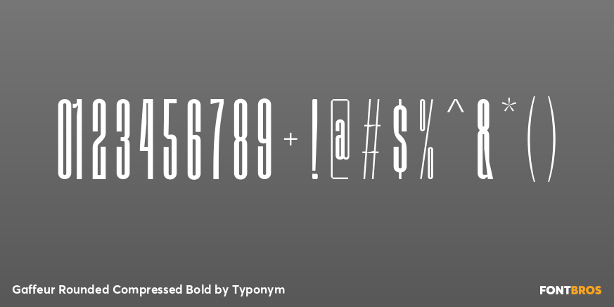 Gaffeur Rounded Compressed Bold Font Poster #1