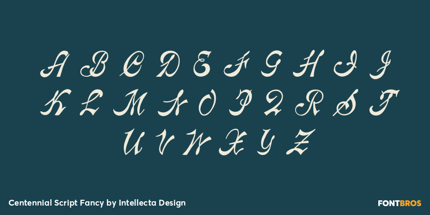 Centennial Script Fancy Font Poster #2
