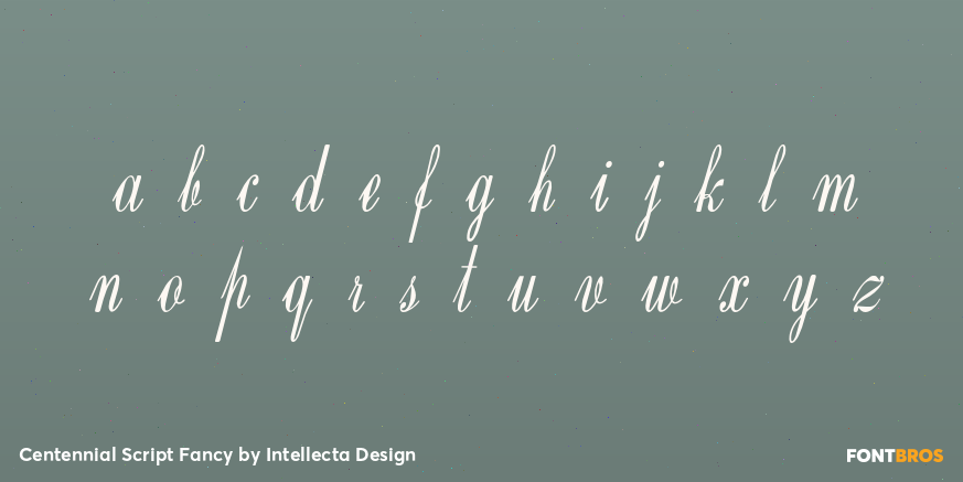 Centennial Script Fancy Font Poster #3