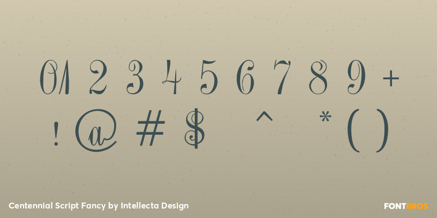 Centennial Script Fancy Font Poster #4