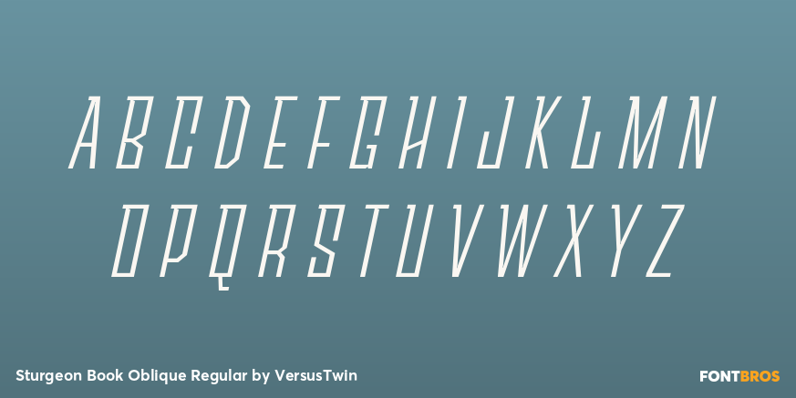Sturgeon Book Oblique Regular Font Poster #2
