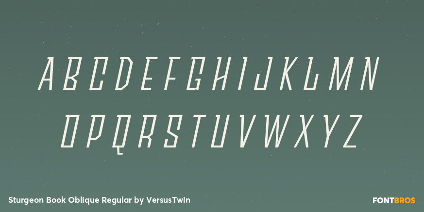 Sturgeon Book Oblique Regular Font Poster #3