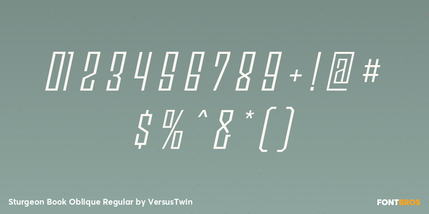 Sturgeon Book Oblique Regular Font Poster #4