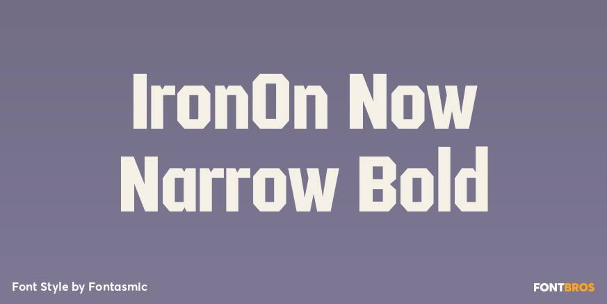 IronOn Now Narrow Bold Font Poster #1