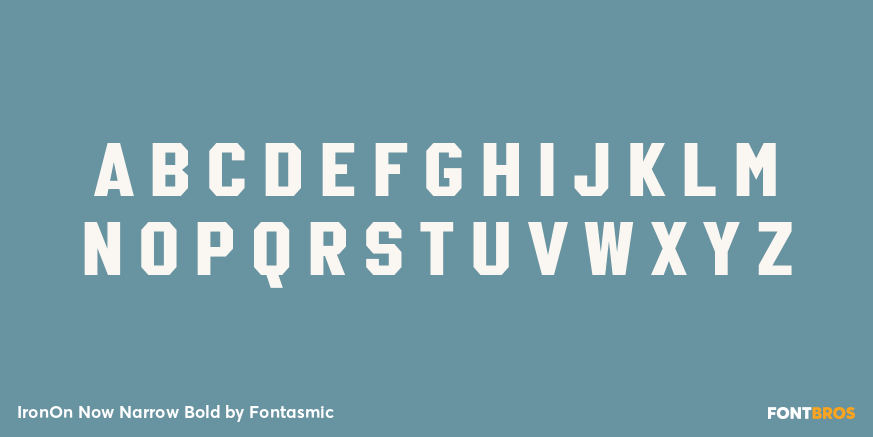 IronOn Now Narrow Bold Font Poster #2