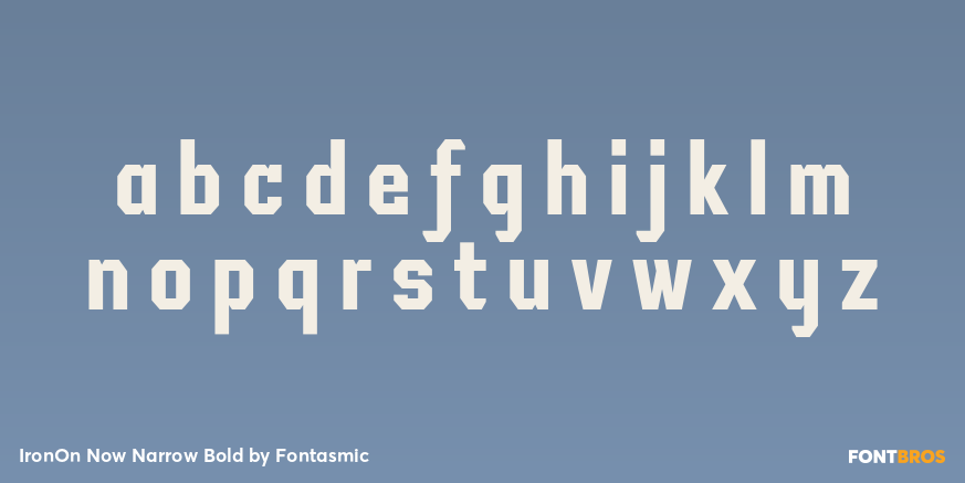 IronOn Now Narrow Bold Font Poster #3