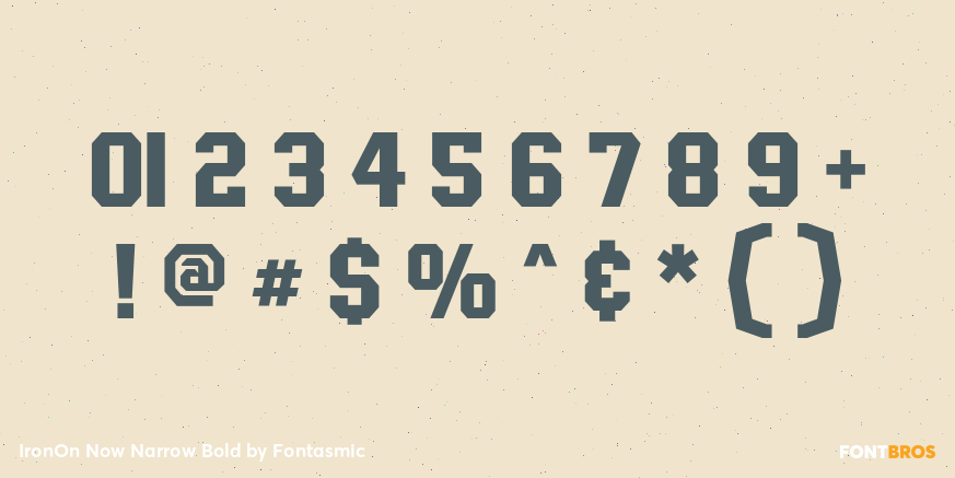 IronOn Now Narrow Bold Font Poster #4