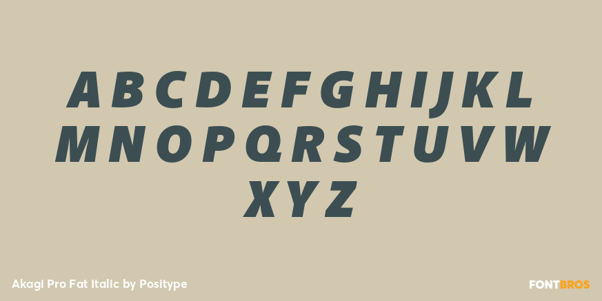 Akagi Pro Fat Italic Font Poster #2