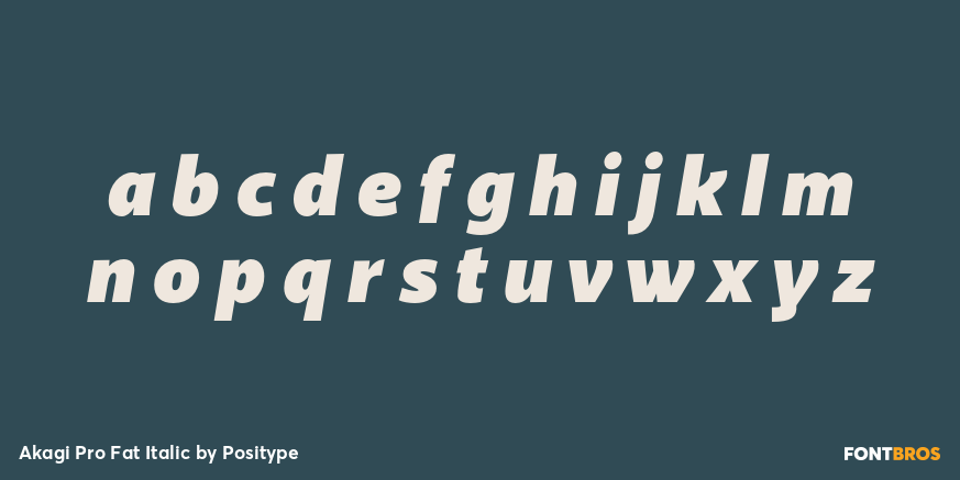 Akagi Pro Fat Italic Font Poster #3